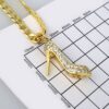 Cadenas & Colgantes/ Chain W/  Pendants/ 14K Real Color/  Zircon Stone/ 6mm x 45cm// SET293 - Image 3