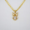 Cadenas & Colgantes/ Chain W/Pendants /  14K Real Color/  Zircon Stone/ 4mmx45cm// SET311 - Image 2