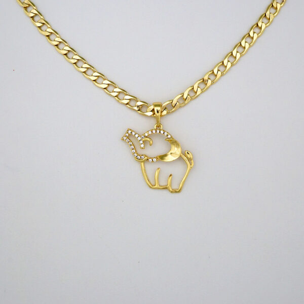 Cadenas & Colgantes/ Chain W/Pendants / 14K Real Color/ Zircon Stone/  4mmx45cm// SET323
