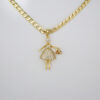 Cadenas & Colgantes/ Chain W/Pendants /14K Real Color/Zircon Stone/ 4mmx45cm// SET324