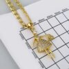 Cadenas & Colgantes/ Chain W/Pendants /14K Real Color/Zircon Stone/ 4mmx45cm// SET324 - Image 2