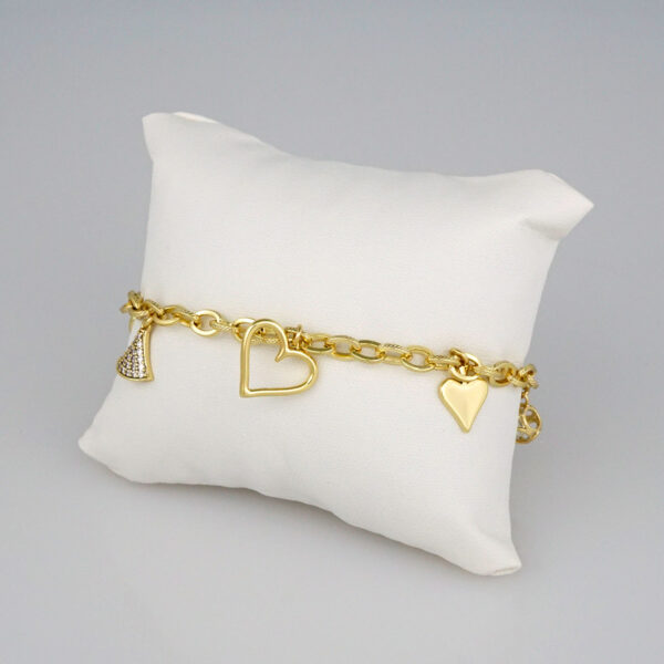 Bracelets Woman/ Pulseras Dama/  Zircon Stone/  14K Real Color// B306