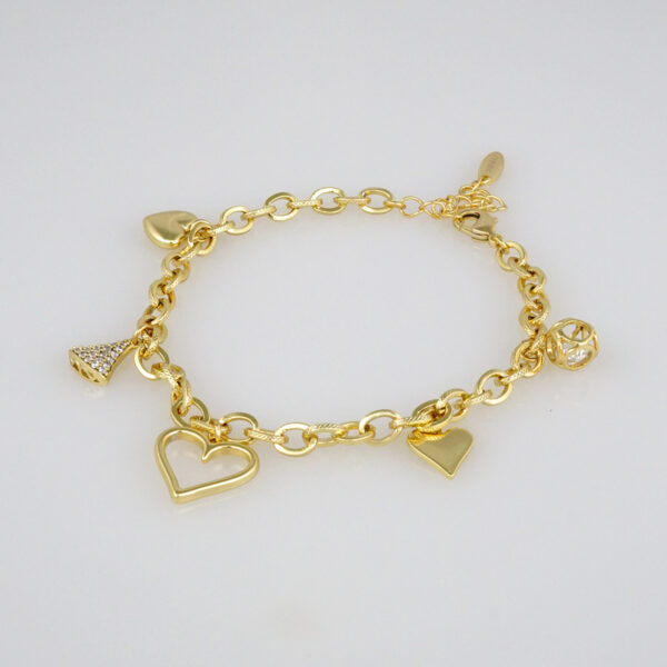 Bracelets Woman/ Pulseras Dama/  Zircon Stone/  14K Real Color// B306
