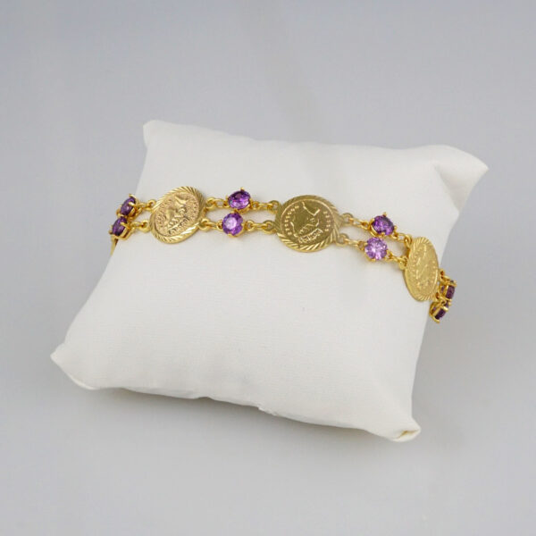 Bracelets Woman/ Pulseras Dama/ Zircon Stone/14K Real Color// B316