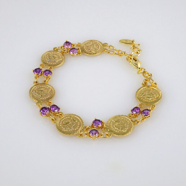 Bracelets Woman/ Pulseras Dama/ Zircon Stone/14K Real Color// B316