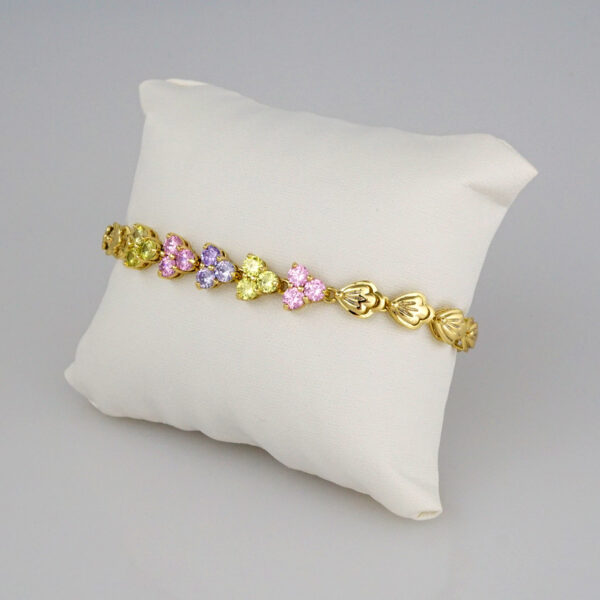 Bracelets Woman/ Manillas Mujer/  14K Real Color/  Zircon Stone// B322