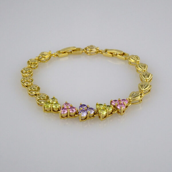 Bracelets Woman/ Manillas Mujer/  14K Real Color/  Zircon Stone// B322