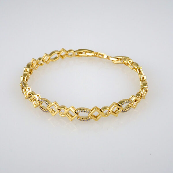 Bracelets Woman/ Pulseras Dama/ Zircon Stone/14K Real Color// B342