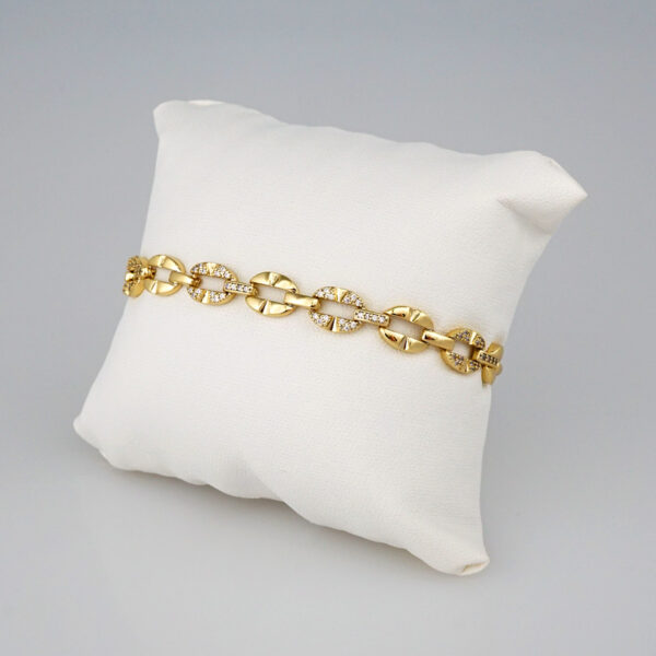Bracelets Woman/ Pulseras Dama/  Zircon Stone/  14K Real Color// B347
