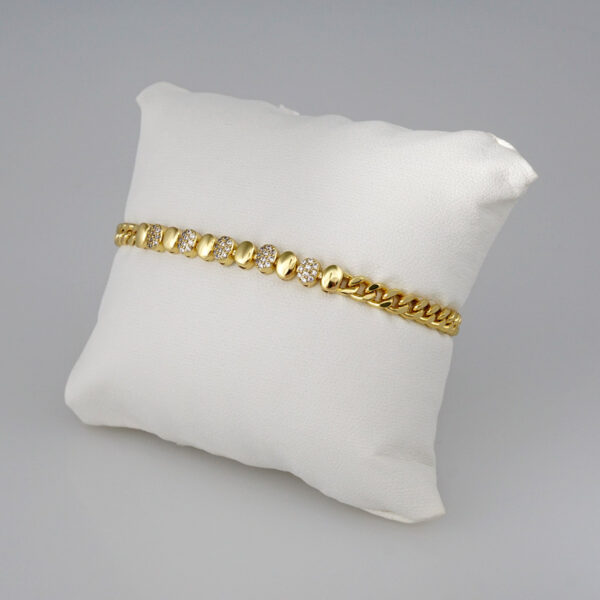 Bracelets Woman/ Pulseras Dama/  Zircon Stone/  14K Real Color// B348