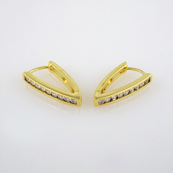 Earrings Woman/ Aretes Dama/  Zircon Stone/  14k Real Color// E283