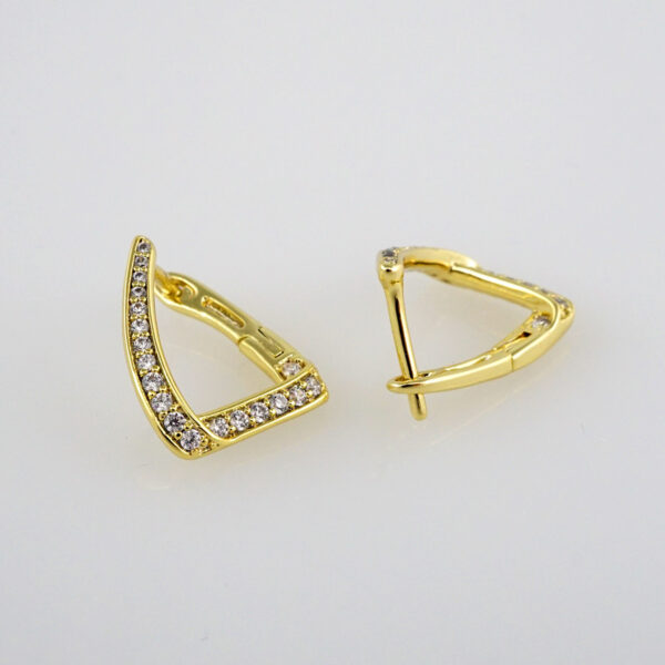 Earrings Woman/ Aretes Dama/  Zircon Stone/  14k Real Color// E284