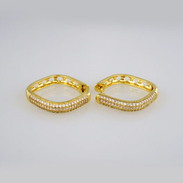 Earrings Woman/ Aretes Dama/  Zircon Stone/  14k Real Color// E296