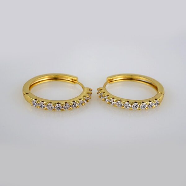 Earrings Woman/ Aretes Dama/Zircon Stone/14k Real Color// E303