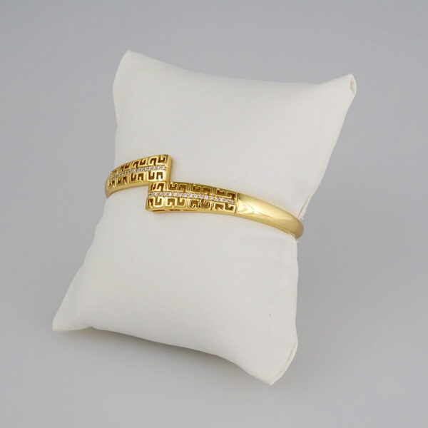 Bangles Woman/ Pulsos Dama/  Zircon Stone/  14K Real Color// P176