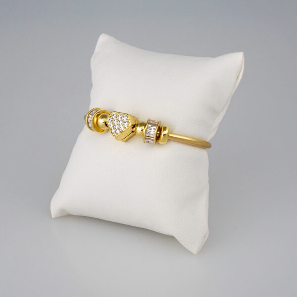 Bangles Woman/ Pulsos Dama/  Zircon Stone/  14K Real Color// P179
