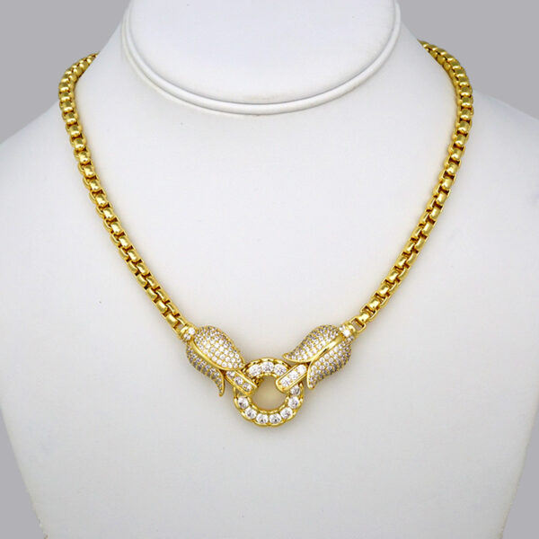 Cadenas & Colgantes/ Chain W/Pendants /  14K Real Color/  Zircon Stone/  5mm x 42cm// SET332