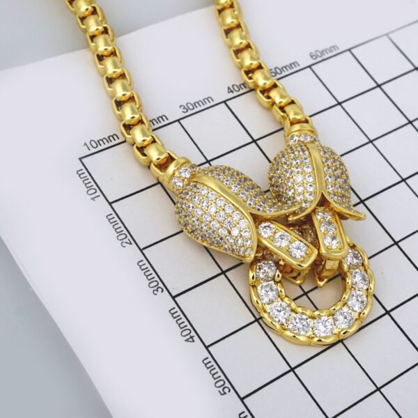 Cadenas & Colgantes/ Chain W/Pendants /  14K Real Color/  Zircon Stone/  5mm x 42cm// SET332 - Image 3