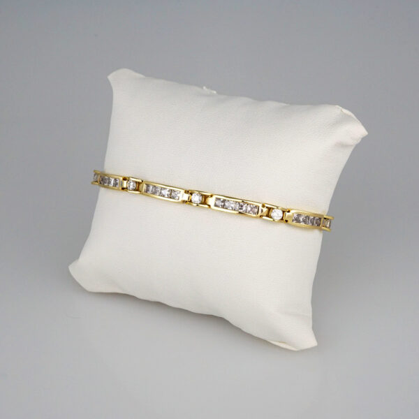Bracelets Woman/ Pulseras Dama/  Zircon Stone/  14K Real Color// B357