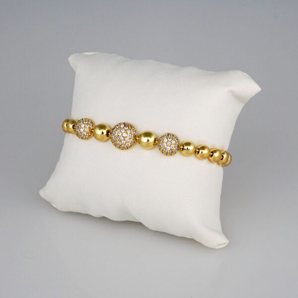 Bracelets Woman/ Pulseras Dama/  Zircon Stone/  14K Real Color// B358