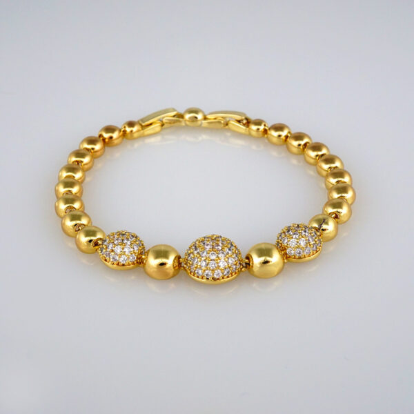 Bracelets Woman/ Pulseras Dama/  Zircon Stone/  14K Real Color// B358
