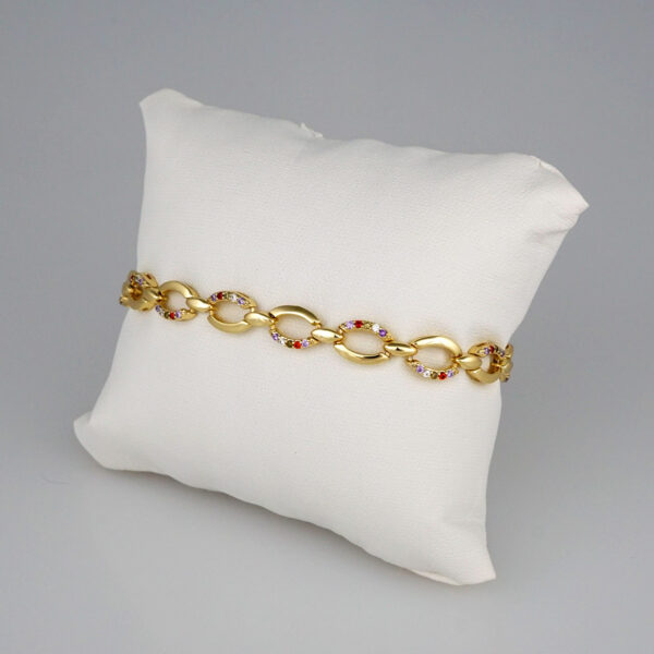 Bracelets Woman/ Pulseras Dama/ Zircon Stone/14K Real Color// B359