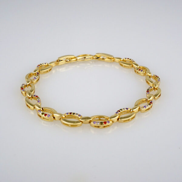 Bracelets Woman/ Pulseras Dama/ Zircon Stone/14K Real Color// B359 - Image 2