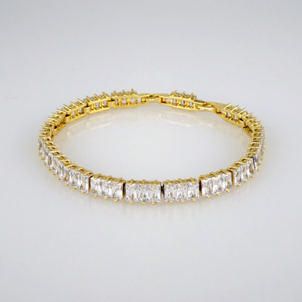 Bracelets Woman/ Pulseras Dama/  Zircon Stone/  14K Real Color// B361 - Image 2