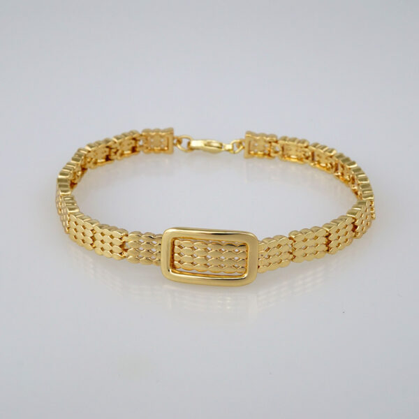 Bracelets Woman/ Manillas Mujer/ 14K Real Color/Plain// B366