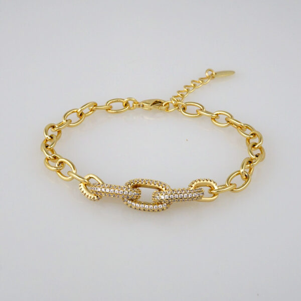 Bracelets Woman/ Manillas Mujer/ 14K Real Color/Zircon Stone// B367