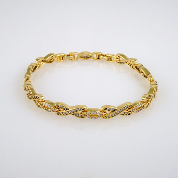 Bracelets Woman/ Manillas Mujer/  14K Real Color/  Zircon Stone// B368