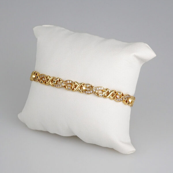 Women Bracelets/ Pulseras Dama/ Zircon Stone/ 14K Real Color// B378