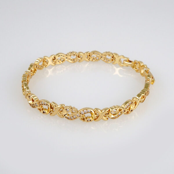 Women Bracelets/ Pulseras Dama/ Zircon Stone/ 14K Real Color// B378