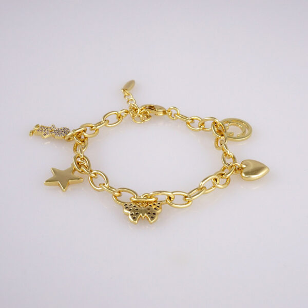 Bracelets Woman/ Pulseras Dama/  Zircon Stone/  14K Real Color// B381
