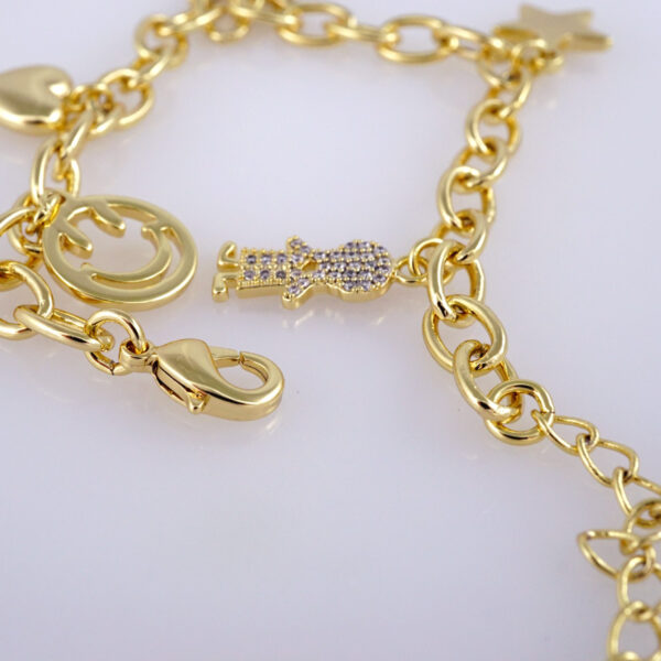 Bracelets Woman/ Pulseras Dama/  Zircon Stone/  14K Real Color// B381