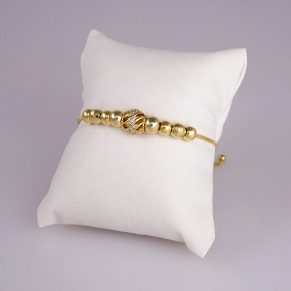 Bracelets Woman/ Pulseras Dama/  Zircon Stone/  14K Real Color/ Ajustable// B382