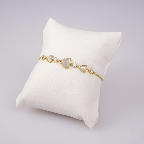 Bracelets Woman/ Pulseras Dama/  Zircon Stone/  14K Real Color/ Ajustable// B383