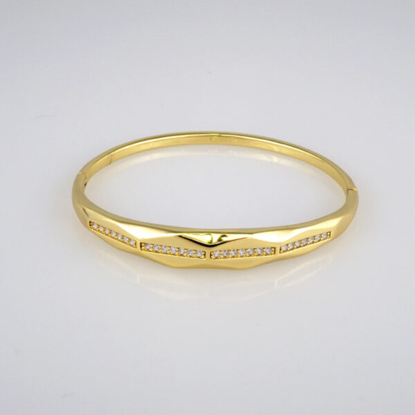 Bangles Woman/ Pulsos Dama/  Zircon Stone/  14K Real Color// P186 - Image 2