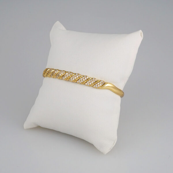 Bangles Women/ Pulsos Dama/ Zircon Stone/ 14K Real Color// P187