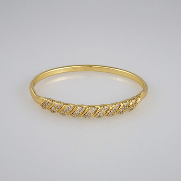 Bangles Women/ Pulsos Dama/ Zircon Stone/ 14K Real Color// P187 - Image 2