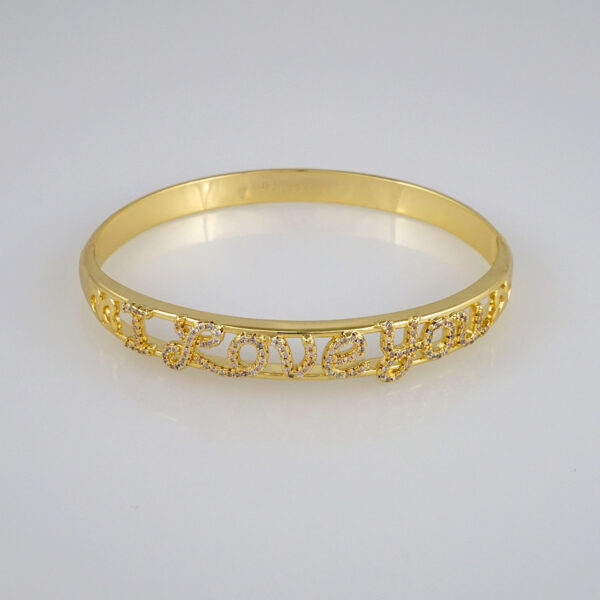 Bangles Women/ Pulsos Dama/  Zircon Stone/ 14K Real Color// P188 - Image 2