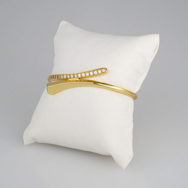 Bangles Women/ Pulsos Dama/  Zircon Stone/ 14K Real Color// P189