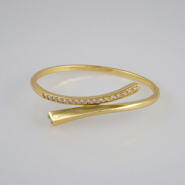 Bangles Women/ Pulsos Dama/  Zircon Stone/ 14K Real Color// P189 - Image 2