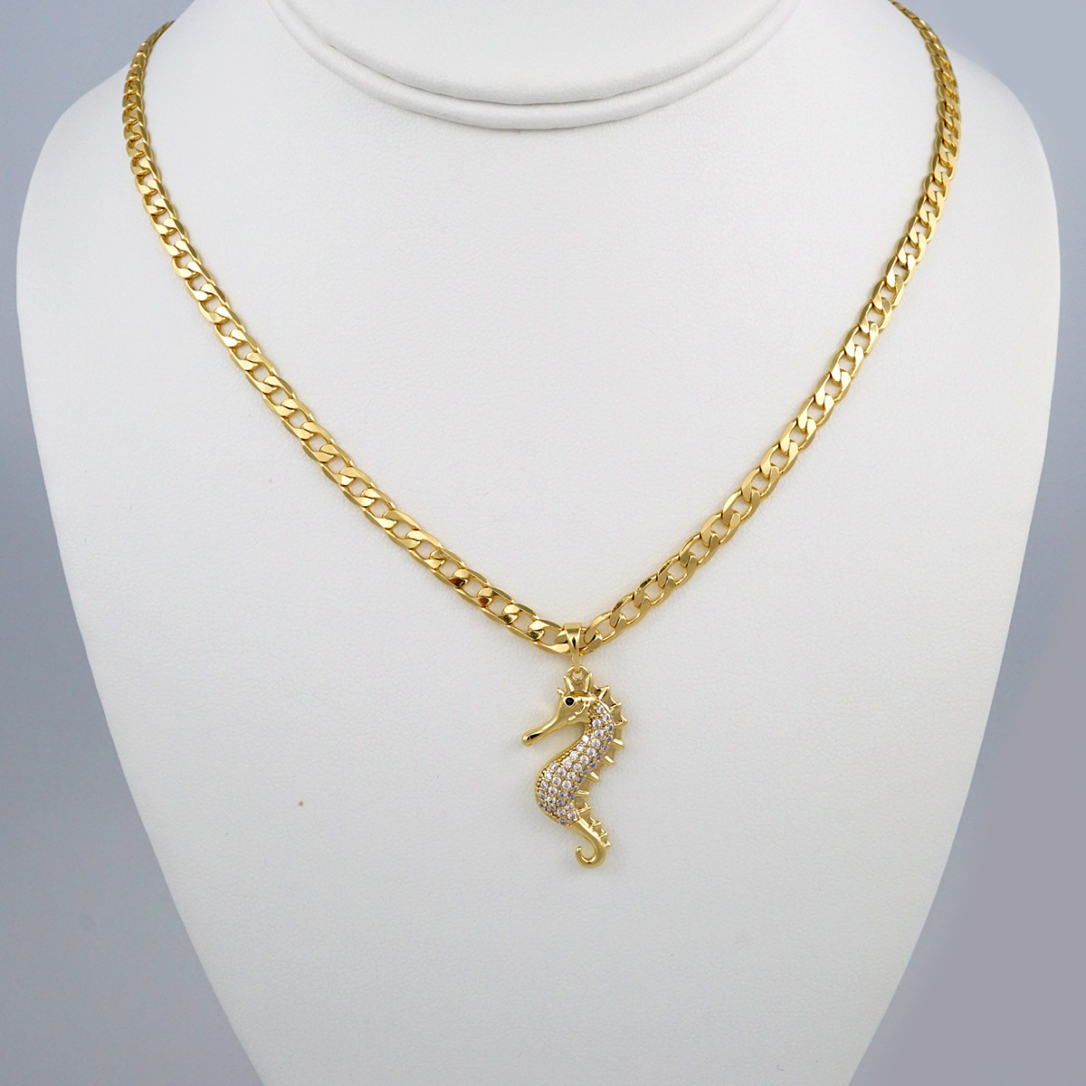 Cadenas & Colgantes/ Chain W/Pendants / 14K Real Color/ Zircon Stone/ 4mmx 45cm// SET387