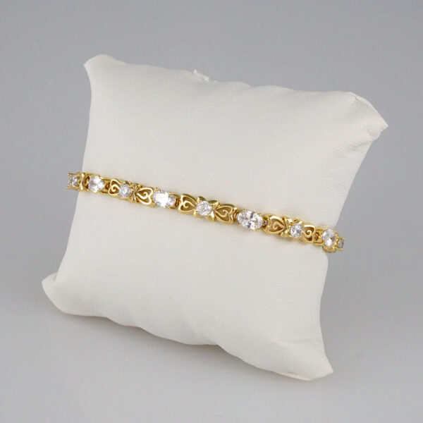 Bracelets Woman/ Pulseras Dama/  Zircon Stone/  14K Real Color// B390