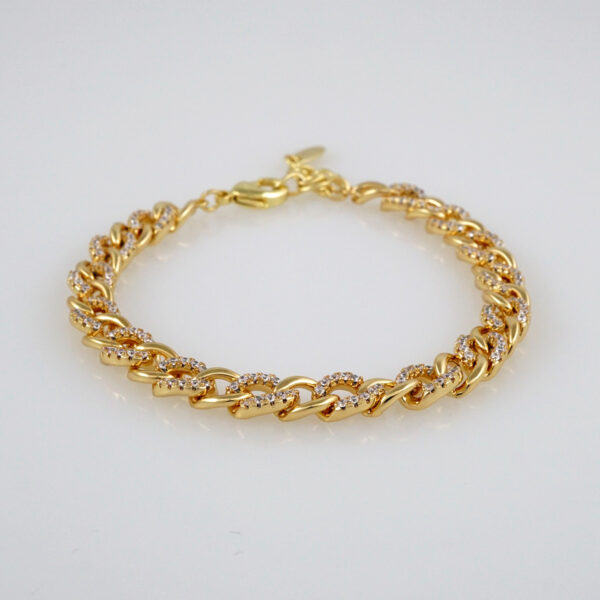 Bracelets Woman/ Pulseras Dama/ Zircon Stone/14K Real Color// B393