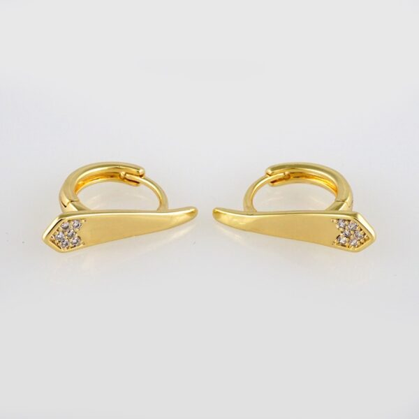 Earrings Woman/ Aretes Dama/  Zircon Stone/  14k Real Color// E334