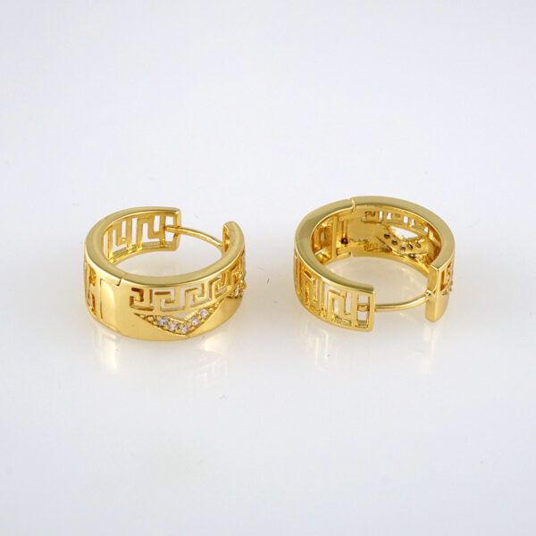 Earrings Woman/ Aretes Dama/  Zircon Stone/  14k Real Color// E338