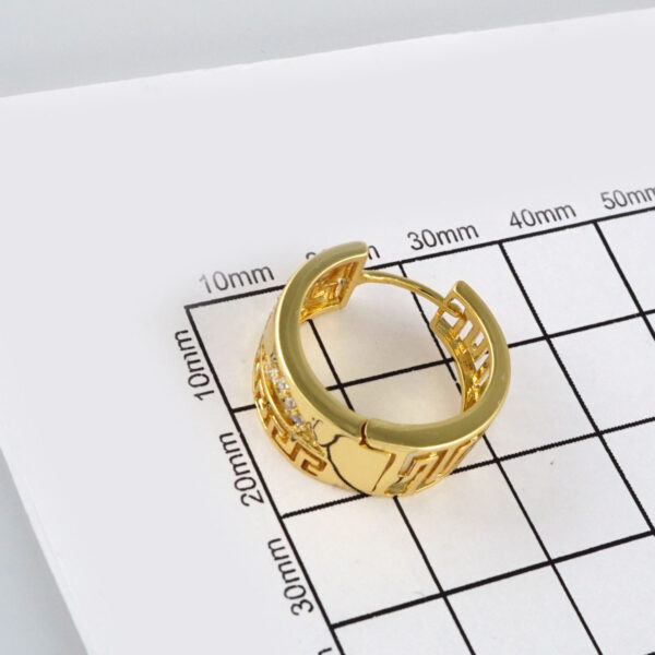 Earrings Woman/ Aretes Dama/  Zircon Stone/  14k Real Color// E338