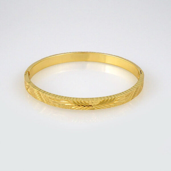 Bangles Woman/ Pulsos Dama/ Plain/  14K Real Color// P198 - Image 2